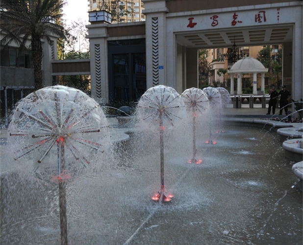 ​自然艺术与科技融合的社区水景 - 四川南充嘉怡苑水景喷泉工程