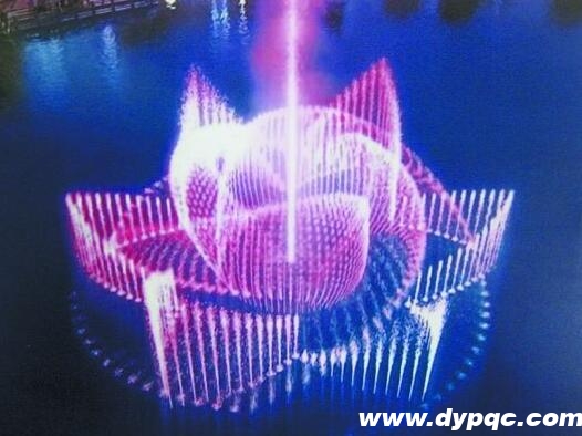 湖面音乐喷泉效果图