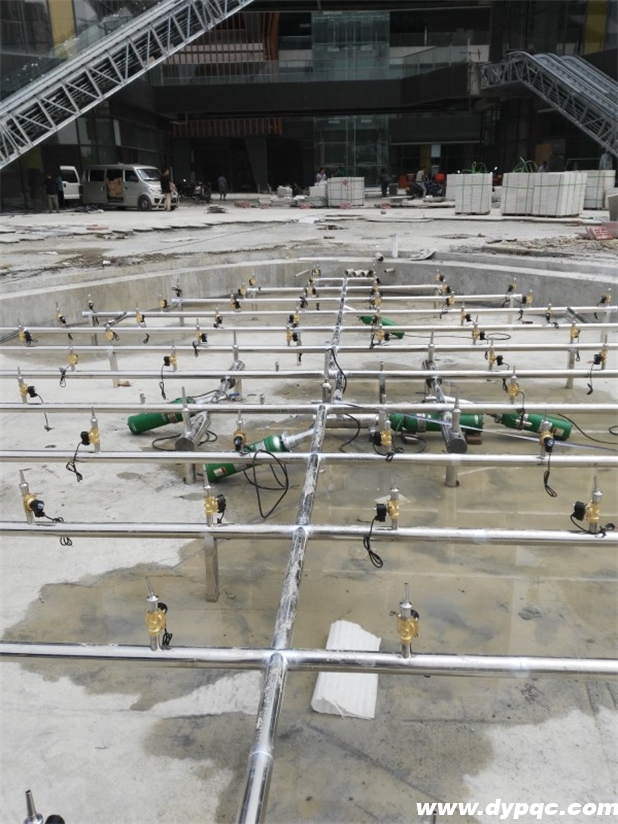 水景喷泉施工现场 水景喷泉施工现场