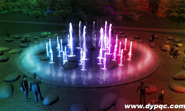 北碚十里温泉城水柱阵列效果图 北碚十里温泉城水柱阵列效果图