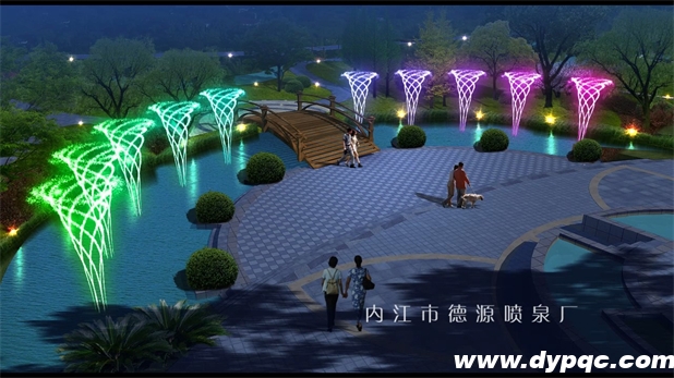 重庆丰都久桓城音乐喷泉区域二效果图