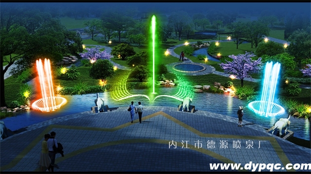 重庆丰都久桓城音乐喷泉区域一效果图