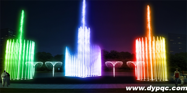 四川绵阳歌林大道人工湖音乐喷泉设计
