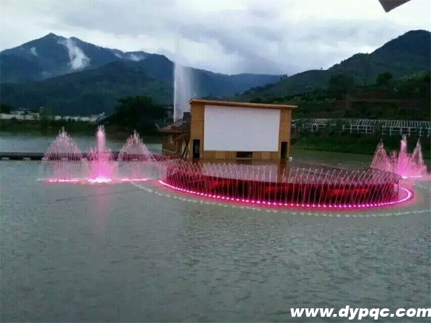 特行果业生态休闲园舞台音乐喷泉夜间实景 特行果业生态休闲园舞台音乐喷泉夜间实景