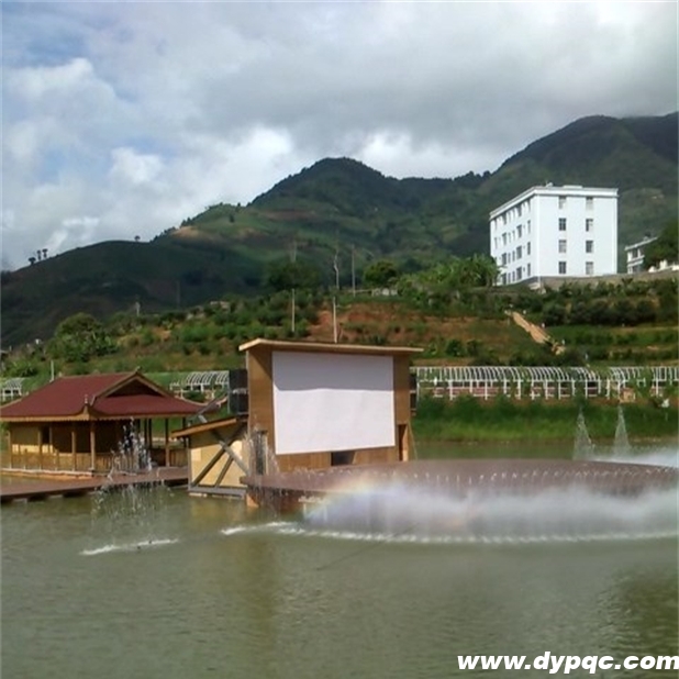 特行果业生态休闲园舞台音乐喷泉实景 特行果业生态休闲园舞台音乐喷泉实景