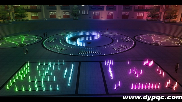太极广场主题音乐旱式喷泉整体效果图 太极广场主题音乐旱式喷泉整体效果图