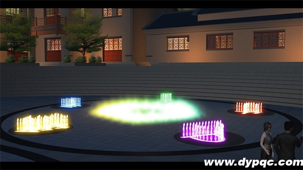太极广场五行雾森效果图 太极广场五行雾森效果图