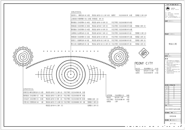 重庆垫江亿祥牡丹城主旱喷区域平面图