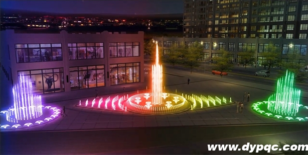 亿祥牡丹城城市休闲广场音乐喷泉效果图