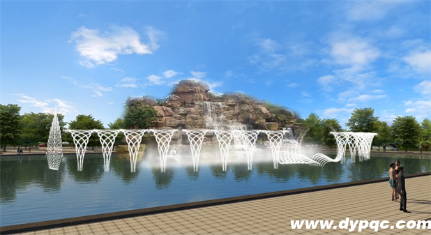 芒部中学水景喷泉正面效果图 芒部中学水景喷泉正面效果图