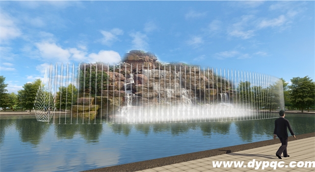 芒部中学水景喷泉背面效果图 芒部中学水景喷泉背面效果图