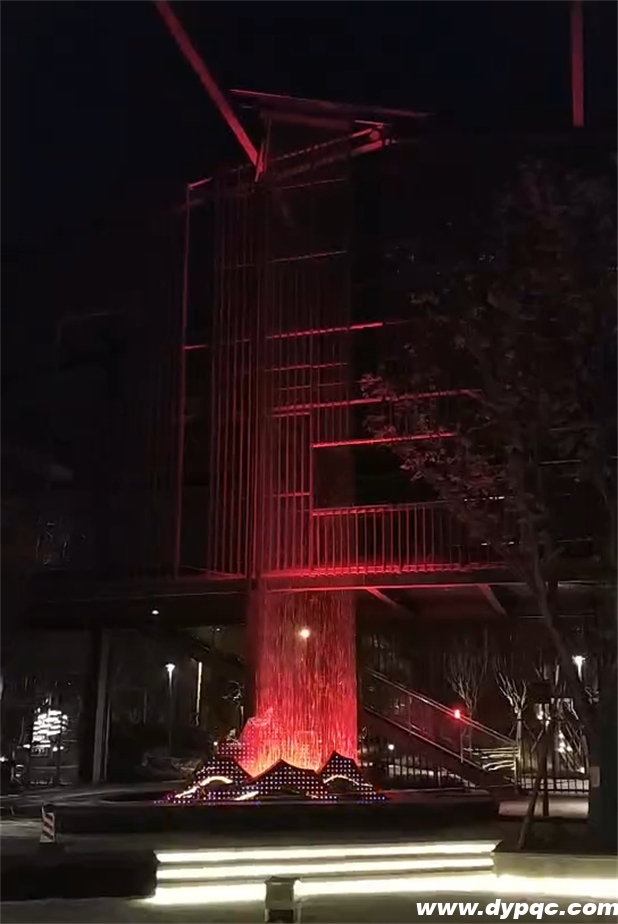 成都江安河都市休闲旅游街区展馆水帘实拍图 成都江安河都市休闲旅游街区展馆水帘实拍图