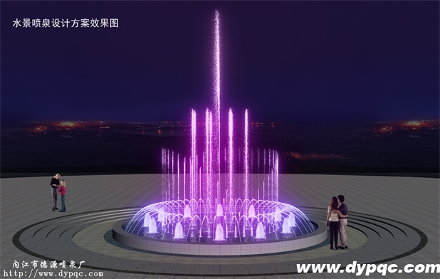 幸福美丽新村广场音乐喷泉效果图 幸福美丽新村广场音乐喷泉效果图