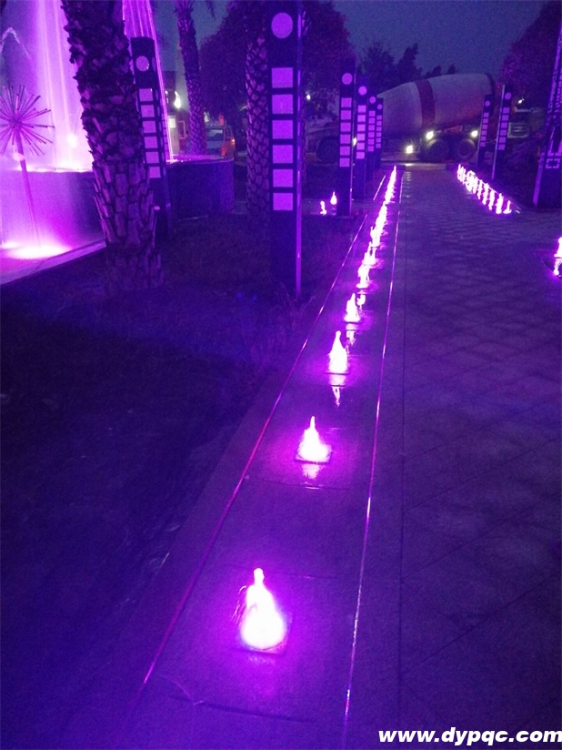 四川乐山建鑫公司迎宾水柱实拍图