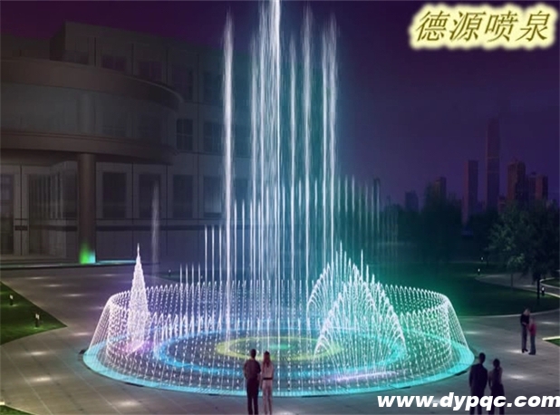 重庆水轮机厂音乐喷泉-数码跑泉效果图 重庆水轮机厂音乐喷泉-数码跑泉效果图