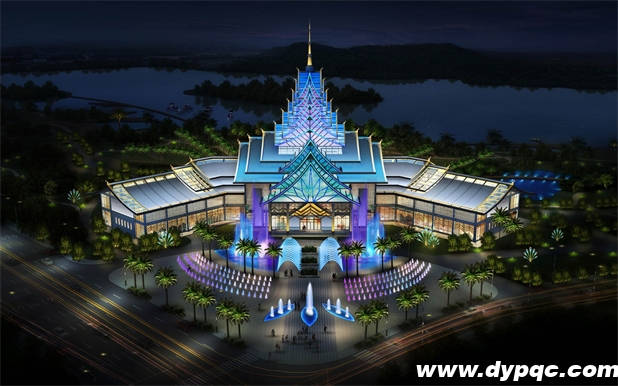 瑞丽试验区城市综合展示中心水景喷泉效果图 瑞丽试验区城市综合展示中心水景喷泉效果图