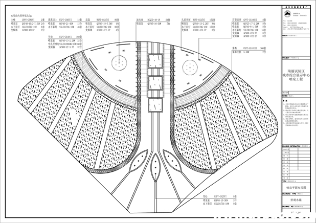 瑞丽试验区城市综合展示中心水景喷泉CAD平面图 瑞丽试验区城市综合展示中心水景喷泉CAD平面图