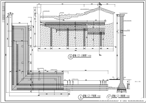 重庆竹子水景CAD施工图 重庆竹子水景CAD施工图