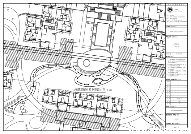 隆城观邸溪流水景CAD平面图