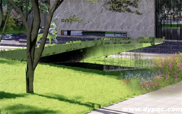 重庆荣昌学府康城流水瀑布墙效果图