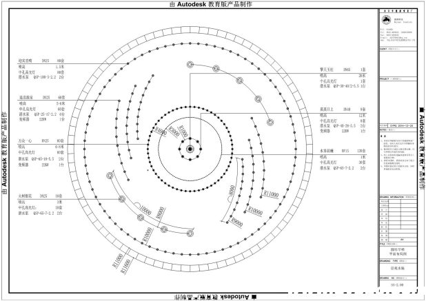 万晟公园前广场旱式音乐喷泉CAD平面图 万晟公园前广场旱式音乐喷泉CAD平面图