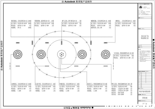 易门龙泉文化广场音乐喷泉平面还原图 易门龙泉文化广场音乐喷泉平面还原图