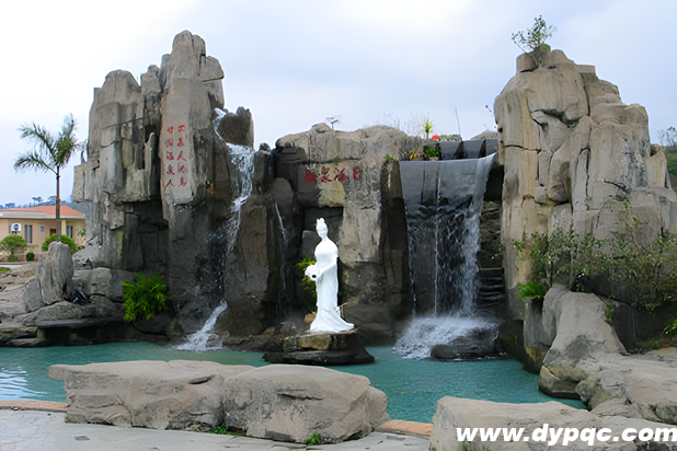 中式假山瀑布水景喷泉 中式假山瀑布水景喷泉