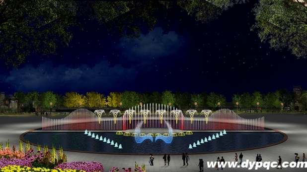 巴中海螺公司音乐喷泉效果图 巴中海螺公司音乐喷泉效果图