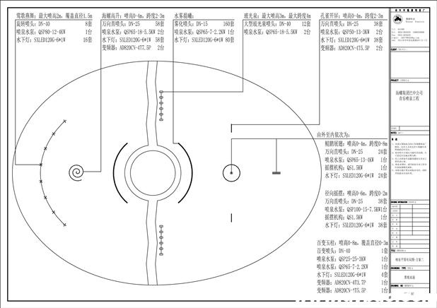 湖面音乐喷泉CAD平面图 湖面音乐喷泉CAD平面图