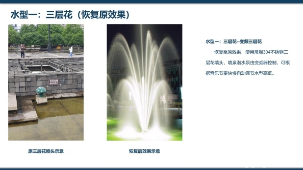 普州文化广场音乐喷泉维修方案-三层花 普州文化广场音乐喷泉维修方案-三层花