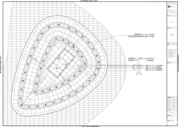 四川夹江嘉华云上森林旱喷广场管道预埋平面图 四川夹江嘉华云上森林旱喷广场管道预埋平面图