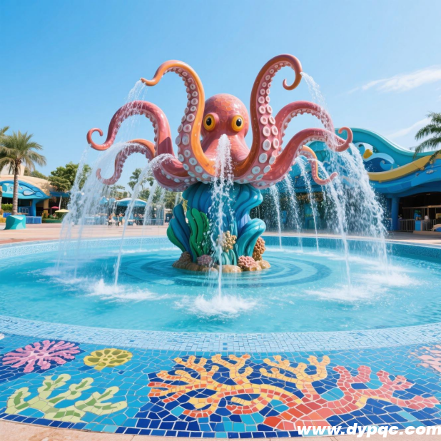 海洋公园章鱼雕塑水景 海洋公园章鱼雕塑水景