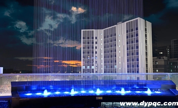 上海曹路招商花园拉线水帘现场实拍(3F视角) 上海曹路招商花园拉线水帘现场实拍(3F视角)