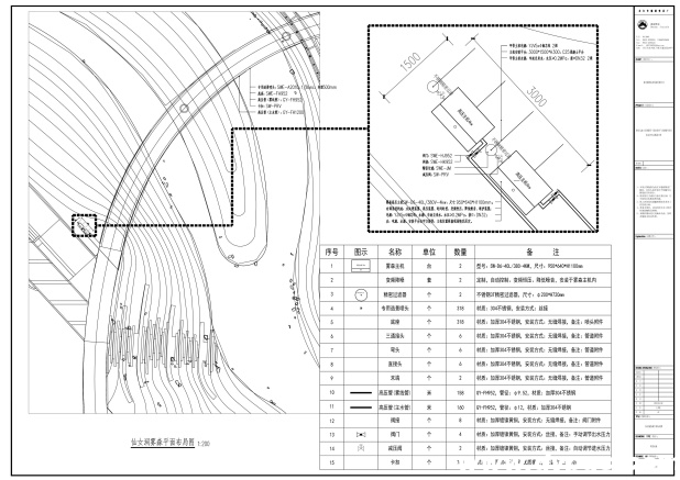 仙女洞雾森设备CAD平面布局图 仙女洞雾森设备CAD平面布局图