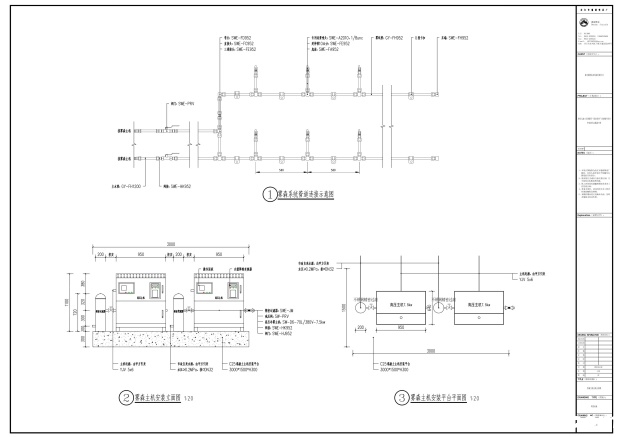 雾森管道及主机CAD安装系统图 雾森管道及主机CAD安装系统图