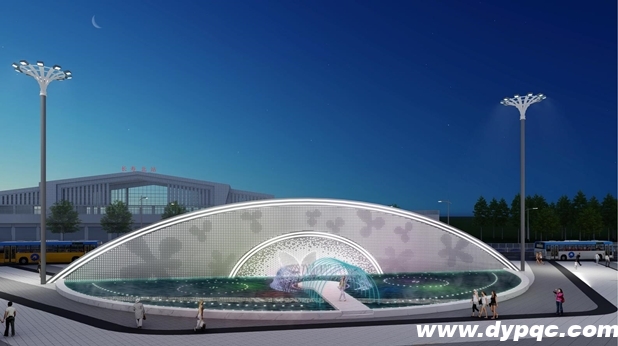 重庆长寿爱琴海购物公园爱情彩虹桥(波光跳泉)特写图 重庆长寿爱琴海购物公园爱情彩虹桥(波光跳泉)特写图