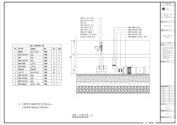 自贡彩灯博物馆涌泉CAD安装详图 自贡彩灯博物馆涌泉CAD安装详图
