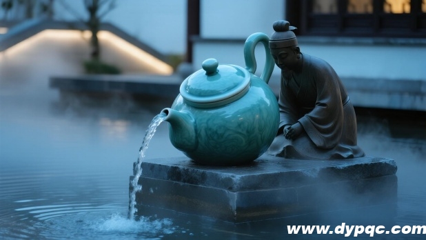 青瓷流瀑文化主题雕塑水景 青瓷流瀑文化主题雕塑水景