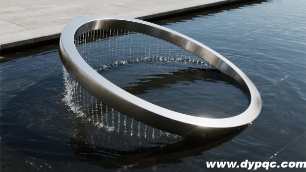 不锈钢圆环现代雕塑水景 不锈钢圆环现代雕塑水景