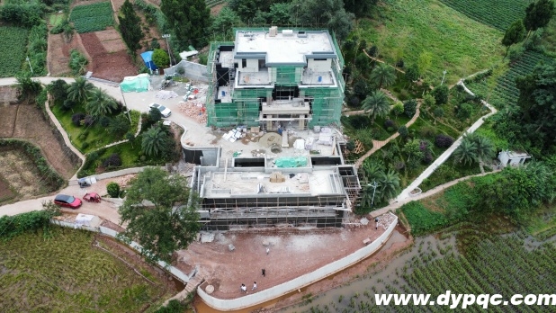 资中私人别墅水景及亮化施工现场俯瞰图 资中私人别墅水景及亮化施工现场俯瞰图