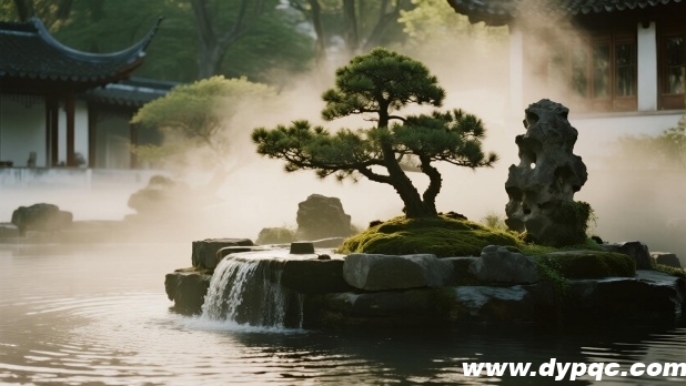 中式园林意境跌水雾森 中式园林意境跌水雾森