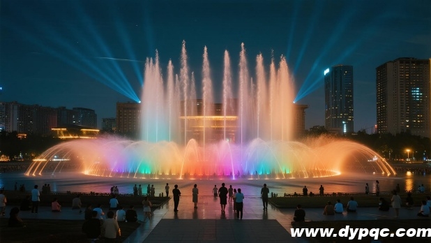 水下LED灯光将喷泉渲染成流动彩虹 水下LED灯光将喷泉渲染成流动彩虹
