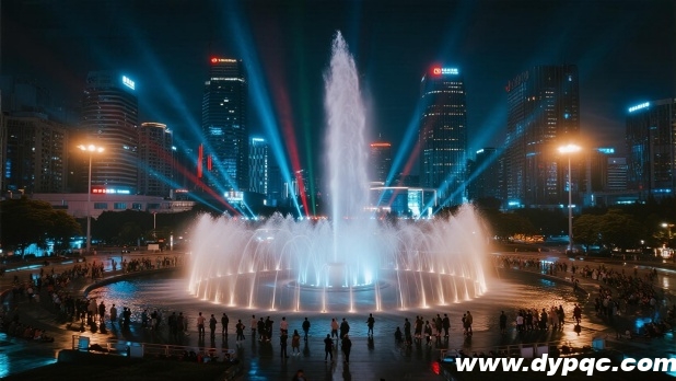 城市广场水景搭配激光表演 城市广场水景搭配激光表演