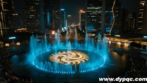 太阳神鸟图腾投影水景 太阳神鸟图腾投影水景