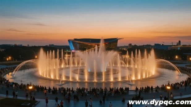 现代化音乐喷泉全景 现代化音乐喷泉全景
