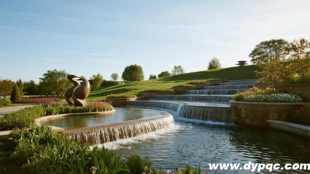 阶梯叠水融合耐湿绿植 阶梯叠水融合耐湿绿植