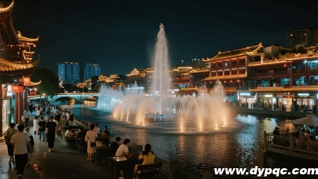 文旅街区河道音乐喷泉吸引人气 文旅街区河道音乐喷泉吸引人气