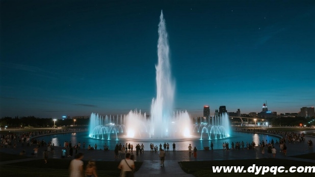 主喷泉水柱构成城市天际线 主喷泉水柱构成城市天际线