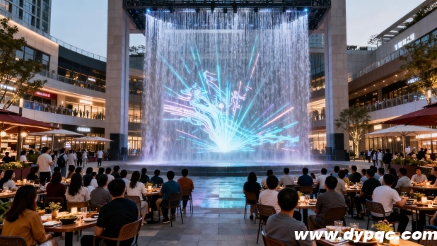 激光水幕作为商业综合体吸引人流的核心装置 激光水幕作为商业综合体吸引人流的核心装置