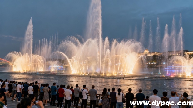 璀璨壮观的河道音乐喷泉表演 璀璨壮观的河道音乐喷泉表演